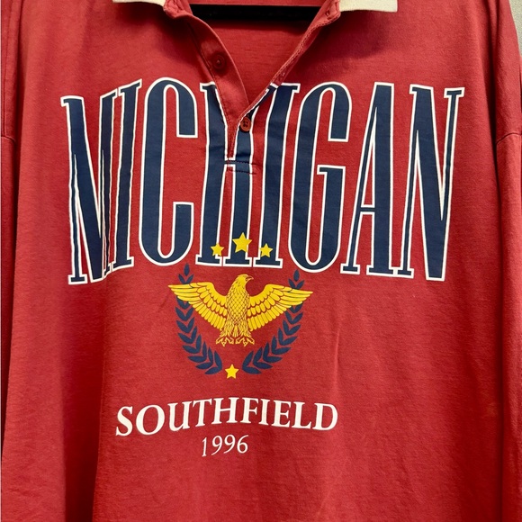 ASOS Design Oversized Michigan Rugby Shirt - Picture 3 of 8